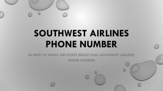 Southwest Airlines Phone Number- Great Air-Ticket Deals