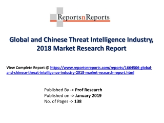 Global Threat Intelligence Market 2018 Recent Development and Future Forecast