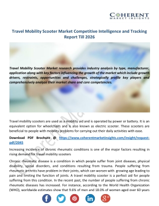 Travel Mobility Scooter Market