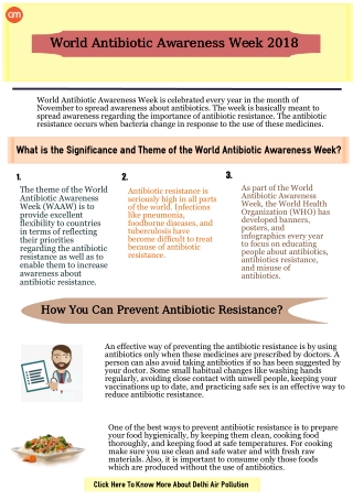 World Antibiotic Awareness Week 2018