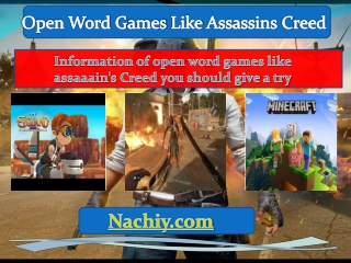 Open word games like assassins creed