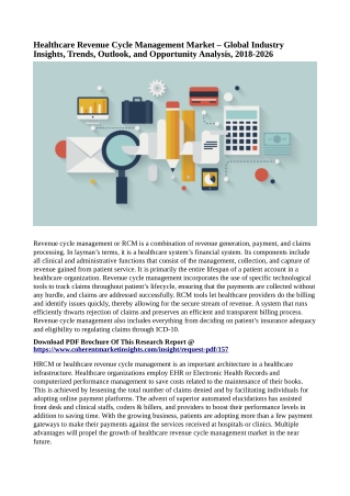 Healthcare Revenue Cycle Management Market – Global Industry Insights, Trends, Outlook, and Opportunity Analysis, 2018-2