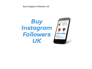 Buy Instagram Followers UK