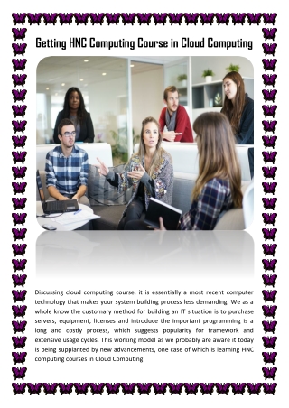 Getting HNC Computing Course in Cloud Computing