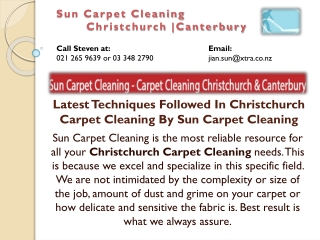 Latest Techniques Followed In Christchurch Carpet Cleaning
