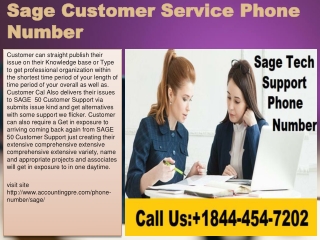 Sage Technical Support Phone Number @ 1844-454-7202