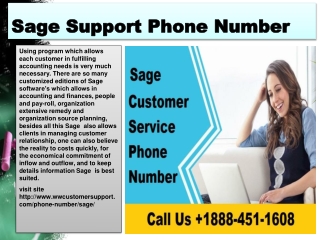 Sage Customer Service Phone Number @ 1888-451-1608