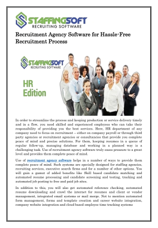 Recruitment Agency Software for Hassle-Free Recruitment Process