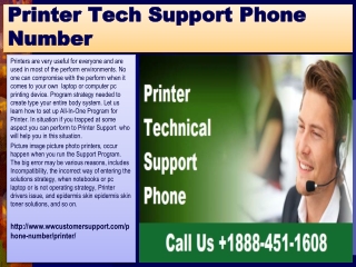 Printer Technical Support Phone Number @ 1888-451-1608