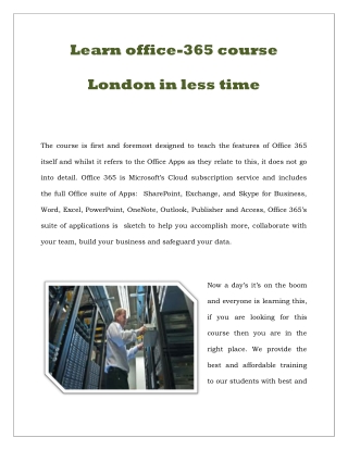 Office-365 Course London