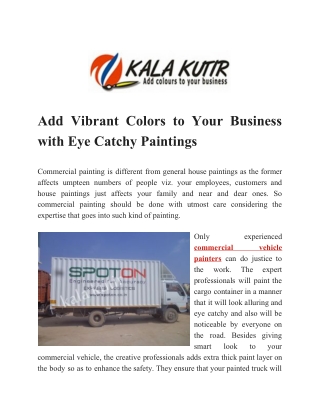 Best Commercial Vehicle Painters, Logo Painting On Wall