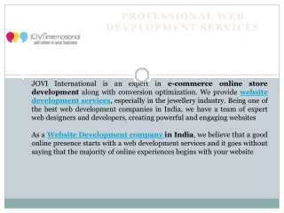 Professional Website Development Company In India