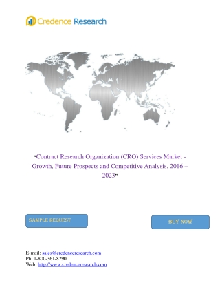 Global Contract Research Organization Services Market is Expected to Reach US$ 44.8 Bn by 2023: Surge in Demand for New