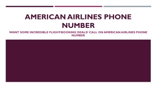 Want Incredible Flight-Booking Deals? Call American Airlines Phone Number