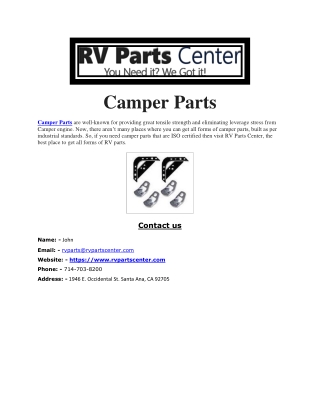 Camper Parts