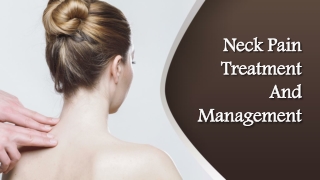 Neck Pain Treatment And Management