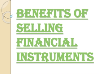 Advantages of Selling Financial Instruments with SBLC