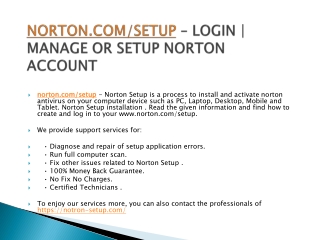 NORTON.COM/SETUP NORTON ANTIVIRUS ACTIVATION HELP