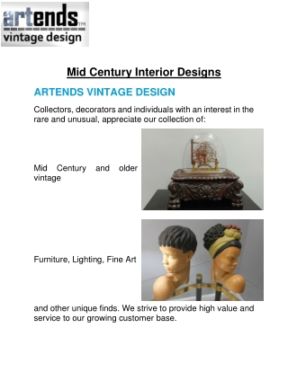 Mid Century Interior Designs