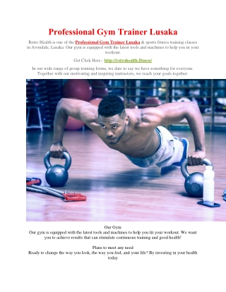 Sports Fitness Training Lusaka