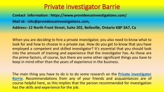Choosing the Best Private Investigator