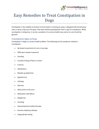 Easy Remedies to Treat Constipation in Dogs