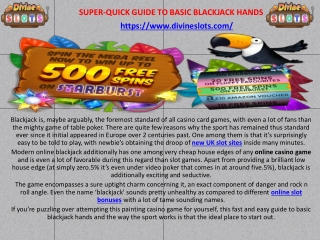 SUPER-QUICK GUIDE TO BASIC BLACKJACK