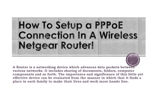 How To Setup a PPPoE Connection In A Wireless Netgear Router!How To Setup a PPPoE Connection In A Wireless Netgear Route