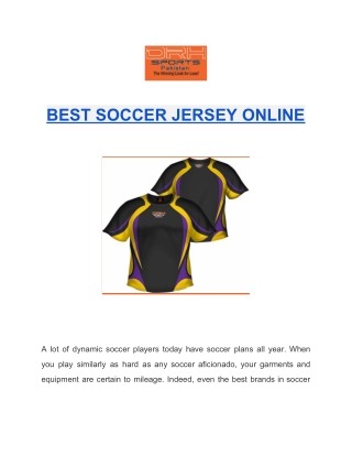 BEST SOCCER JERSEY ONLINE