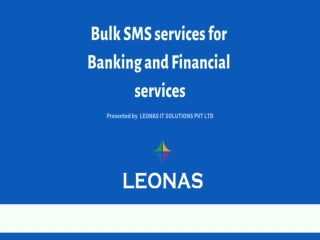 Bulk SMS services for Banking and financial services