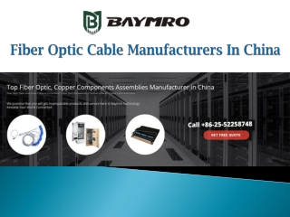 Fiber Optic Cable Manufacturers In China