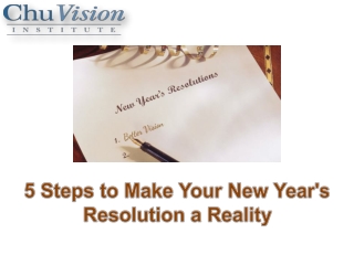 Steps to Make Your New Year's Resolution a Reality