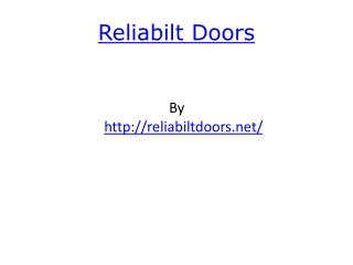 Reliabilt Doors