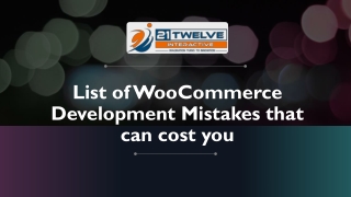 List of WooCommerce Development Mistakes that can cost you