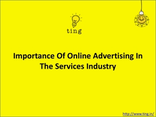 Importance of online advertising in the services industry