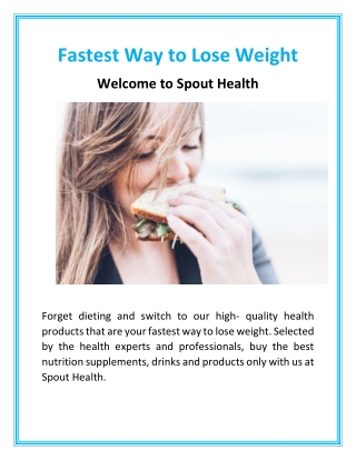 Fastest way to Lose weight | Spouthealth