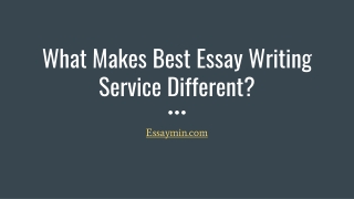 What makes best essay writing service different ?