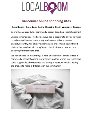 vancouver online shopping sites - localboom