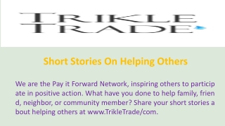 Short Stories On Helping Others