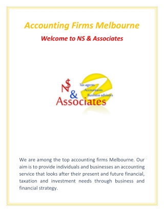 Accounting Firms in Melbourne | Nsassociates