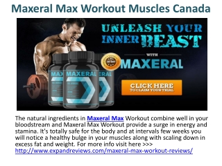 Maxeral Max Workout Muscle Building 100% Risk Free Trial For Increase Muscle Mass