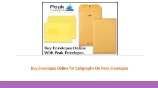 Buy Envelopes Online for Calligraphy On Peak Envelopes