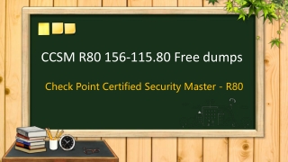 The best way to pass CCSM R80 156-115.80 exam