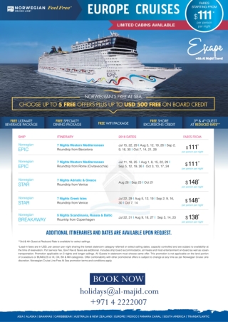 Travel agency in dubai | europe cruises
