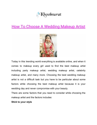 How To Choose A Wedding Makeup Artist