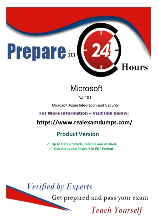 Pass Microsoft AZ-101 Exam in First Attempt | Realexamdumps.com