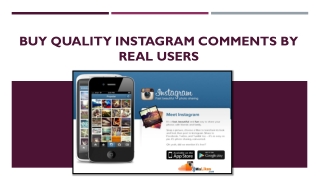 Buy Quality Instagram Comments by Real Users