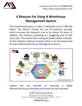 6 Reasons For Using A Warehouse Management System