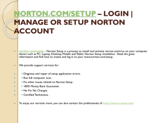 NORTON.COM/SETUP NORTON TECH SUPPORT