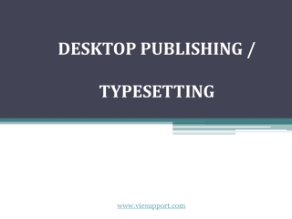 Desktop Publishing Services